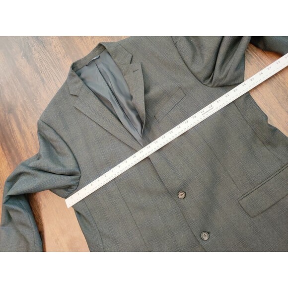 Ralph Ralph Lauren Gray Wool Mens Blazer 48L Sport Coat Jacket Wool Plaid SH276W - Picture 4 of 13